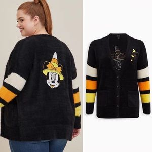 TORRID DISNEY MINNIE MOUSE HALLOWEEN CARDIGAN SWEATER